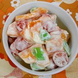 柿・トマト・いんげんのサラダ
